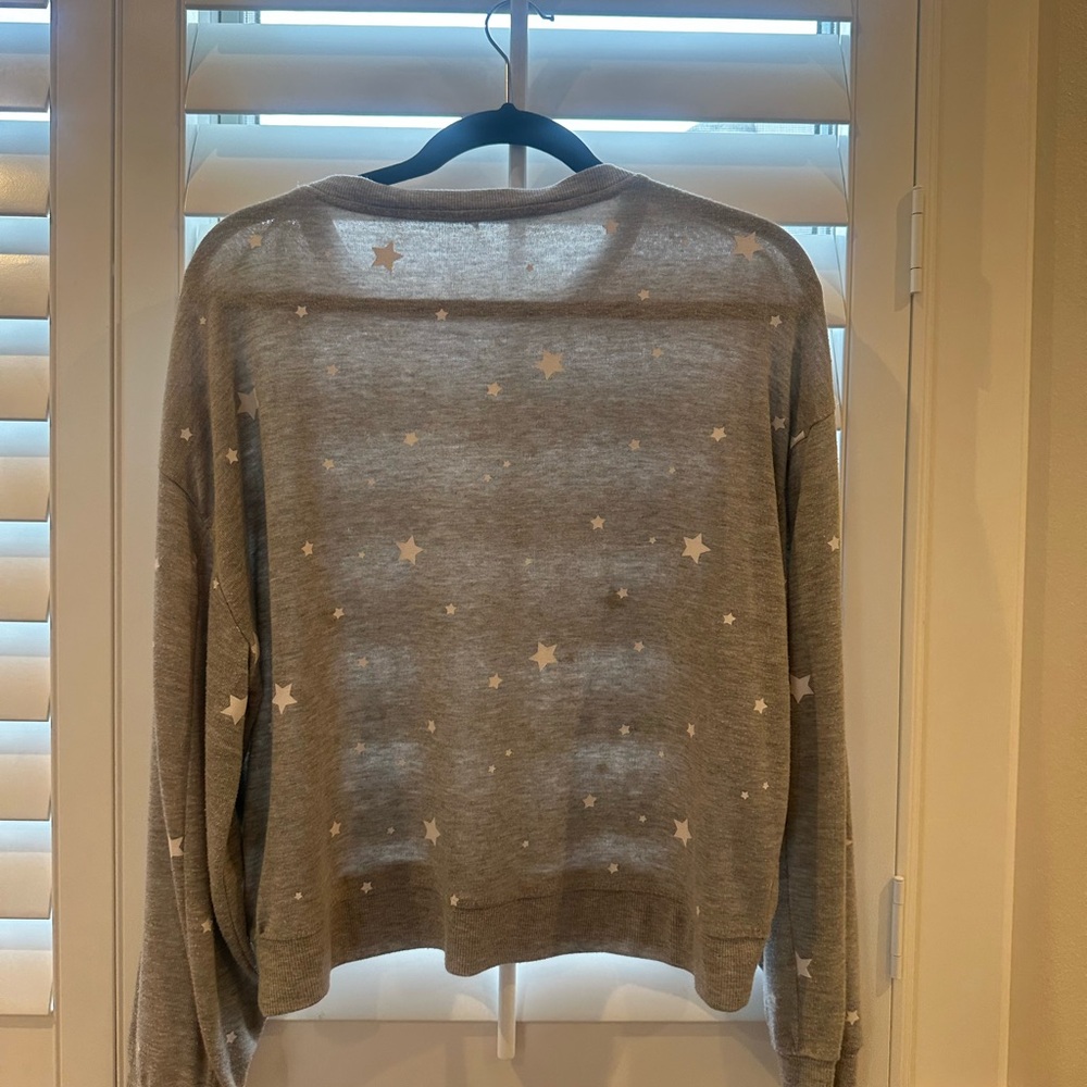 Z Supply Gray Star Print Women's Sweater